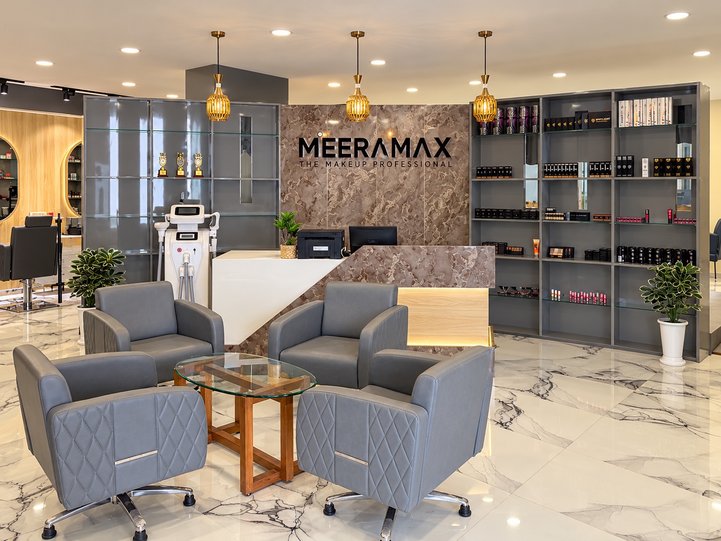 Reception and waiting area at Meeramax Academy Calicut
